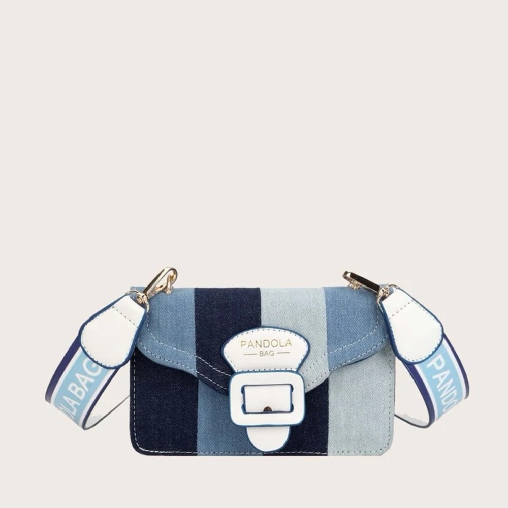 Pandola mini color block buckle decor bag